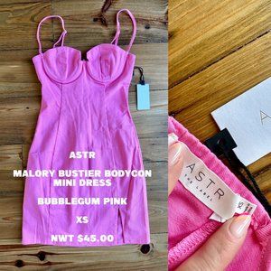Astr	Malory Bustier Bodycon Mini Dress NWT
